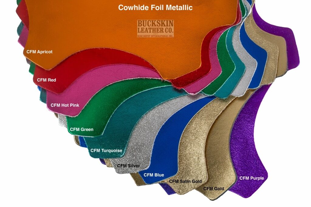 cowhide foil metallic apparel leather colors 1